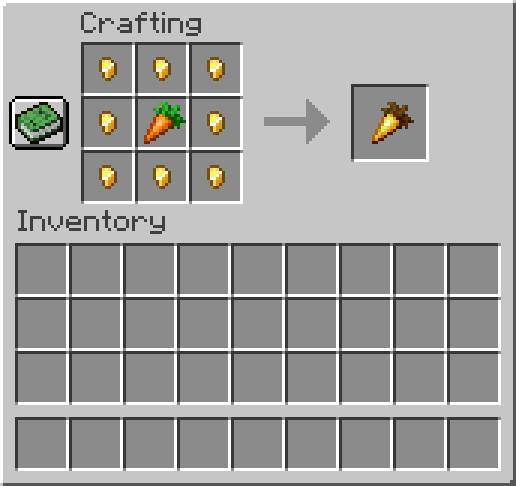 Golden Carrot recipe in Minecraft