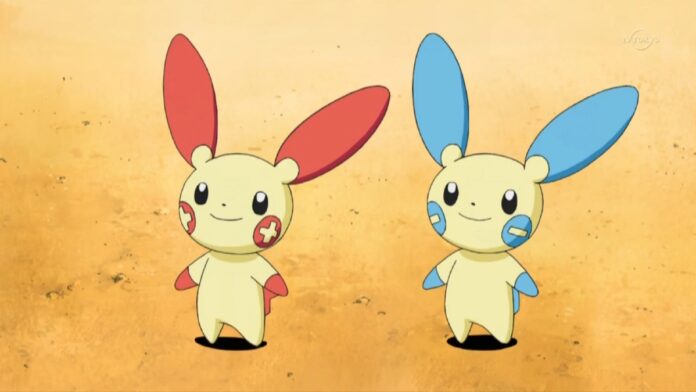 plusle and minun from pokemon