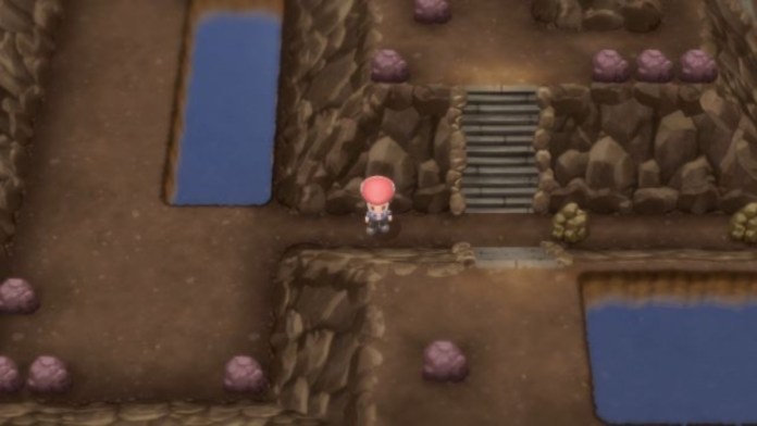 The player character standing in mount coronet in pokemon brilliant diamond and shining pearl