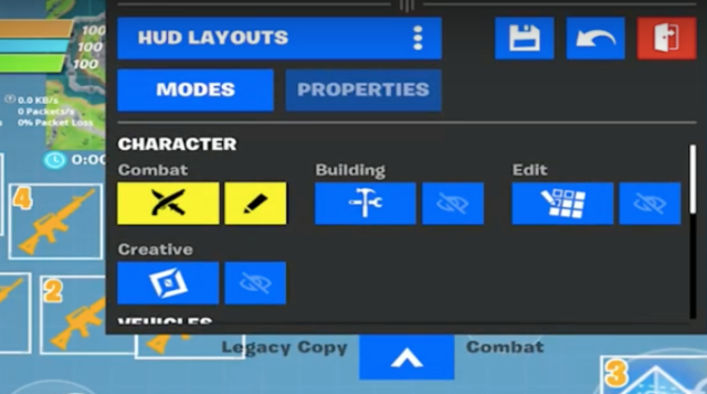 HUD layout edit fortnite mobile