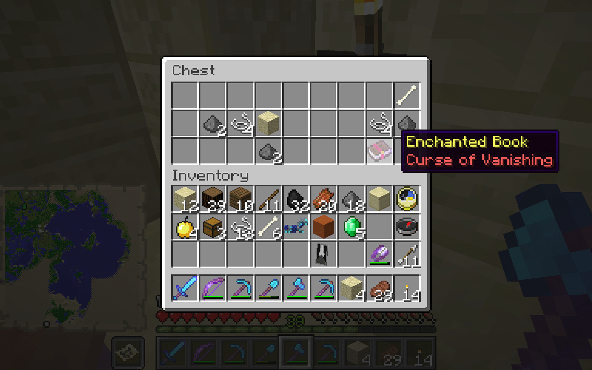 Minecraft: How to Get Rid of the Curse of Vanishing Enchantment on an Item