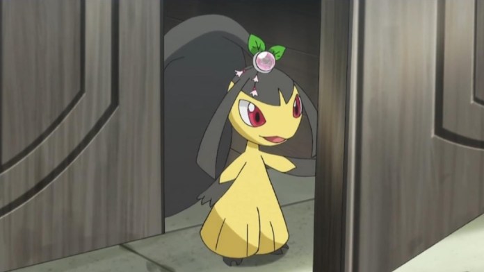 mawile from pokemon opening a door