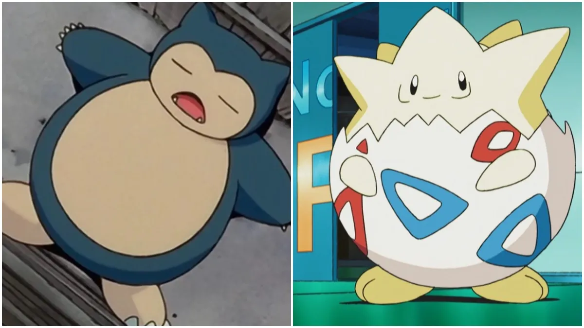 snorlax and togepi from pokemon