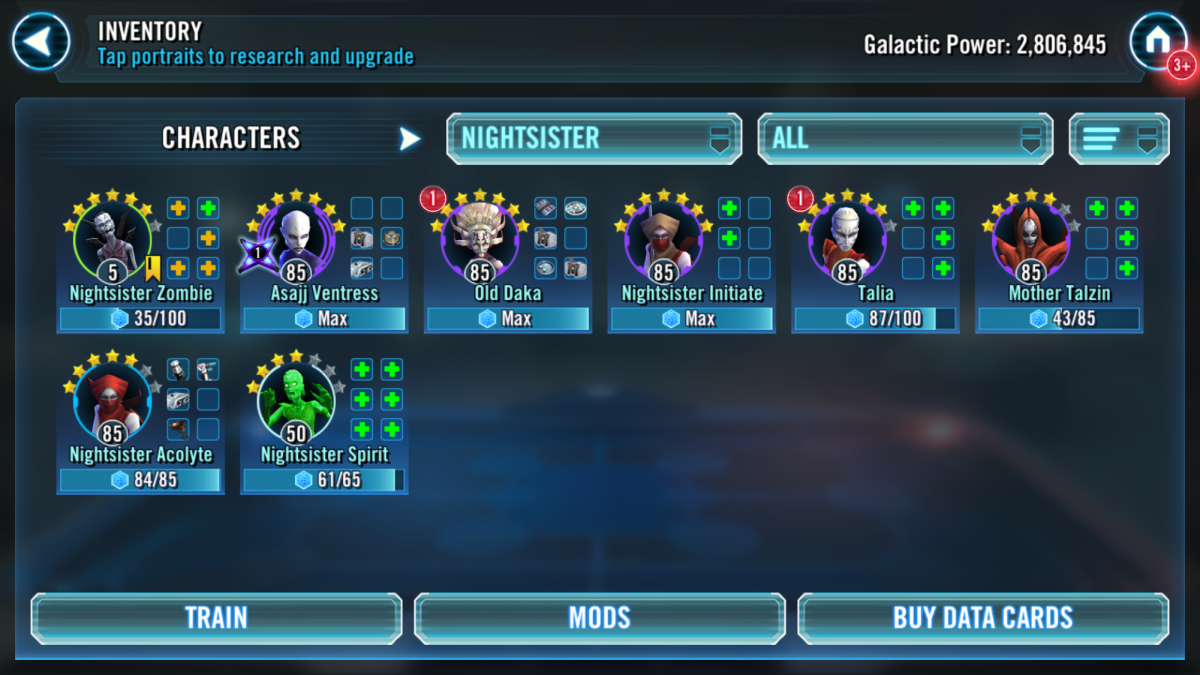Best Nightsister Counter Star Wars: Galaxy of Heroes
