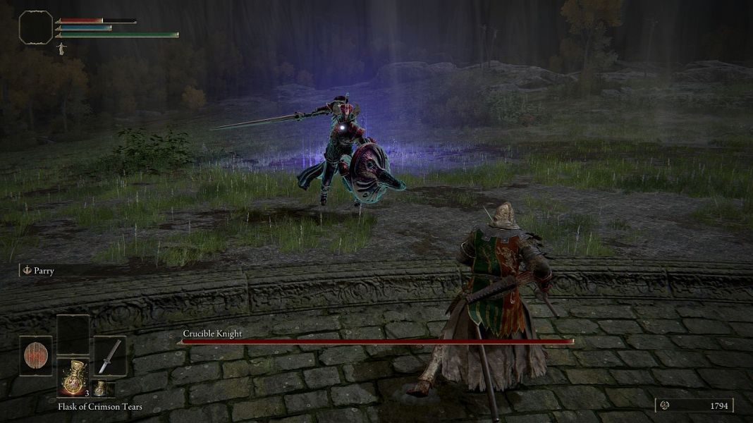 What is the Crucible Knight's Weakness in Elden Ring on Steam Deck