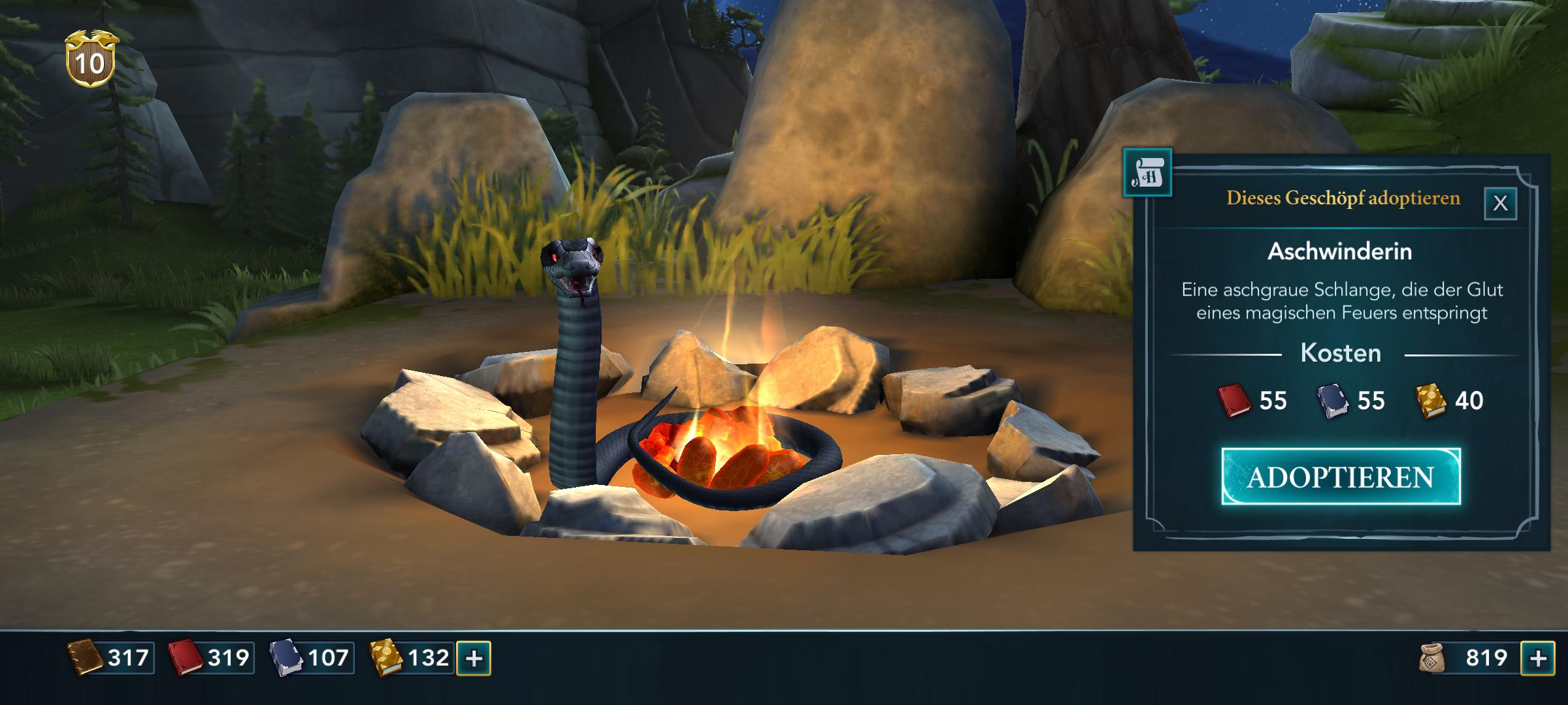 What is a Ashwinder in Harry Potter: Hogwarts Mystery