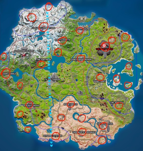 bounty board locations fortnite chapter 3 season 2