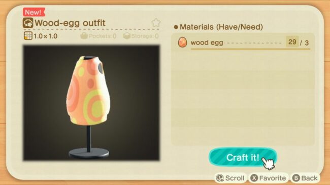 wood egg outfit animal crossing