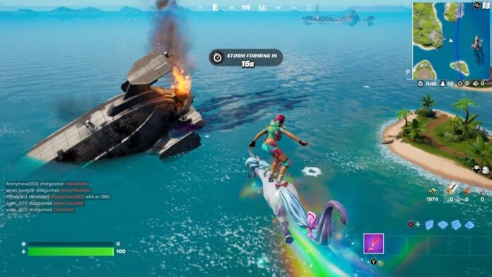 Can you go inside the crashed IO Airship in Fortnite