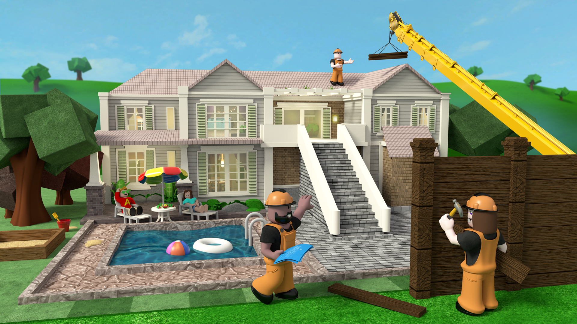 Download Play Roblox Bloxburg and build the home of your dreams Wallpaper   Wallpaperscom