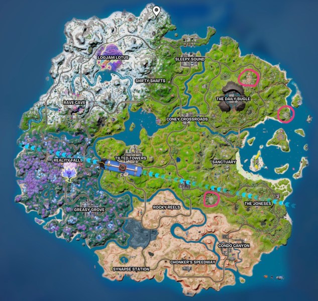 temple locations fortnite