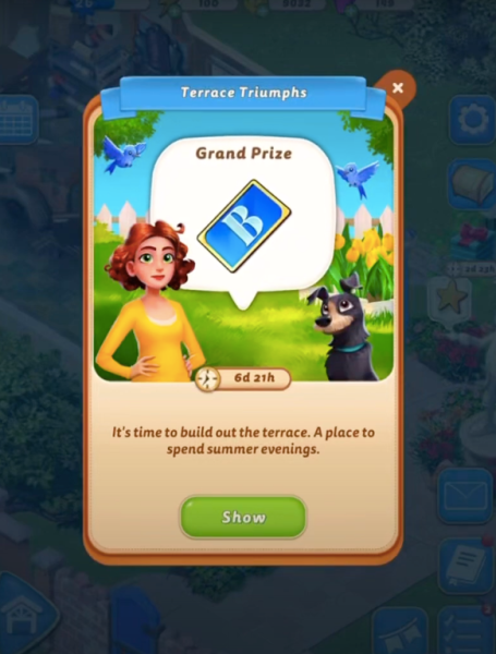 terrace triumph merge mansion event