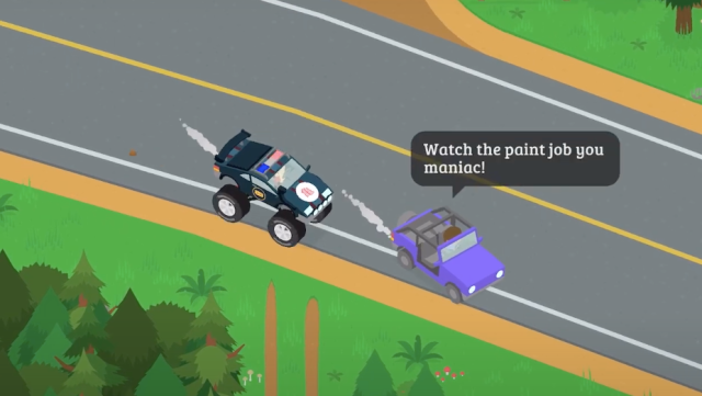 sneaky sasquatch unsecured hood cargo police car