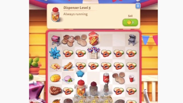 Collecting cream soda in Merge Mansion.