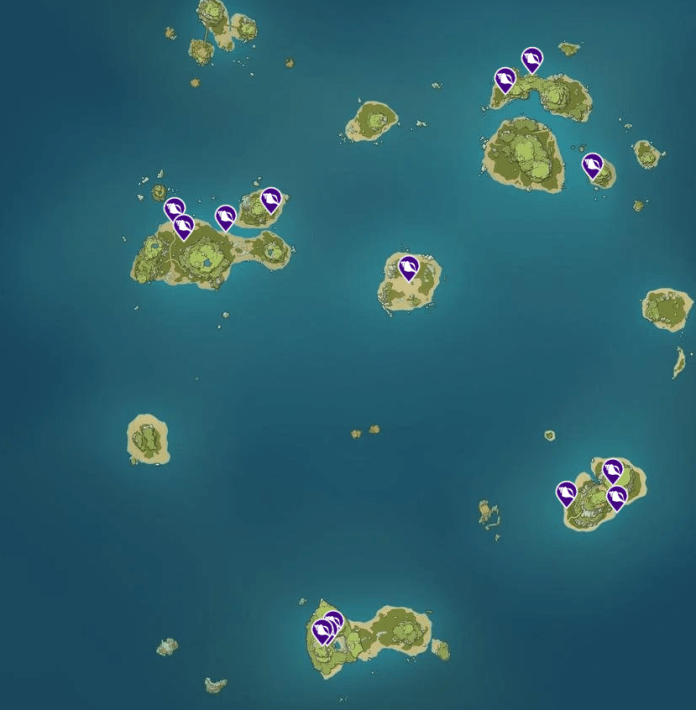 Genshin Impact All Echoing Conch Location Day 1 Golden Apple Archipelago
