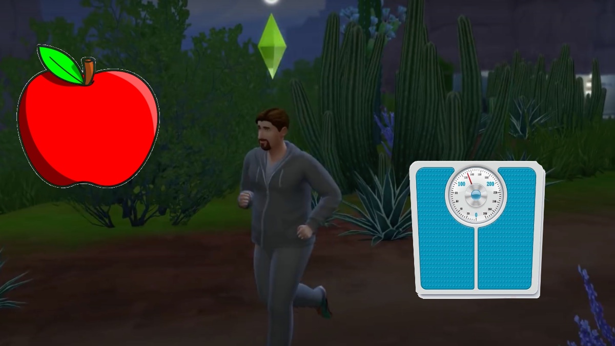 a man jogging on a path in the sims 4