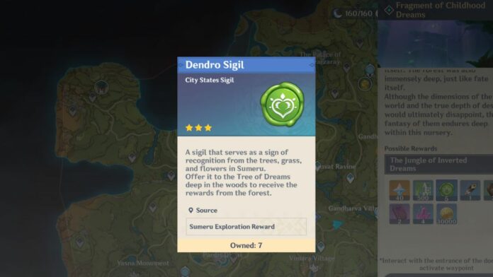 Genshin Impact Dendro Sigil Genshin Impact Dendro Sigil