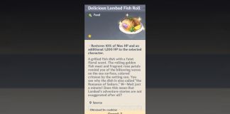 Genshin Impact Lambad Fish Roll