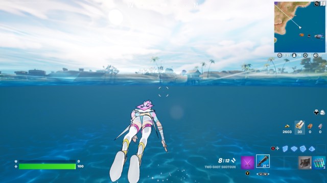 jumping while swimming in fortnite