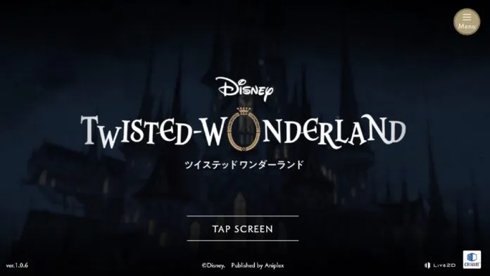 the opening screen for twisted wonderland