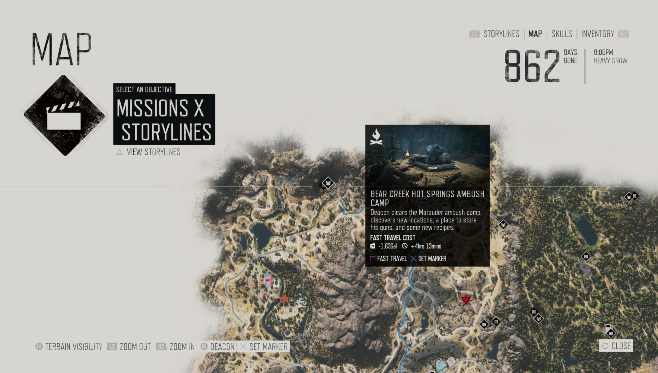 Days Gone Investigate the Bunker Guide Bear Creek Hot Springs Camp