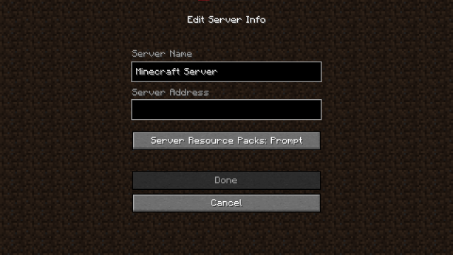 Join Minecraft server