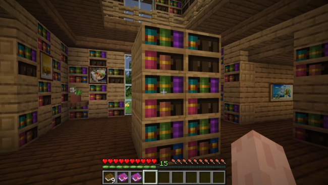 Chiseled bookshelves