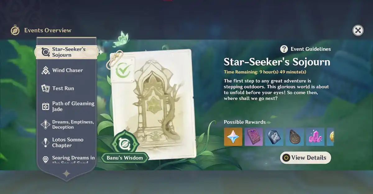 Star-Seeker's Sojourn event guide