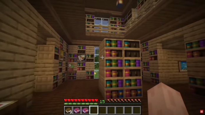 Chiseled bookshelf in Minecraft 1.20 update