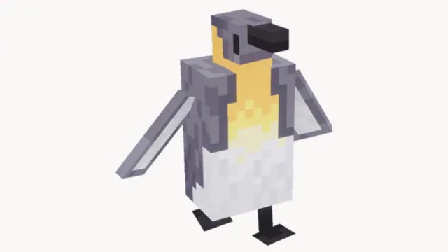 The emperor penguin from Minecraft Dungeons.
