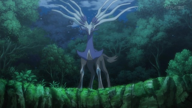 Xerneas standing at night.