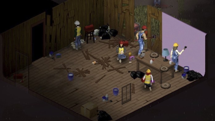 Characters in Project Zomboid.