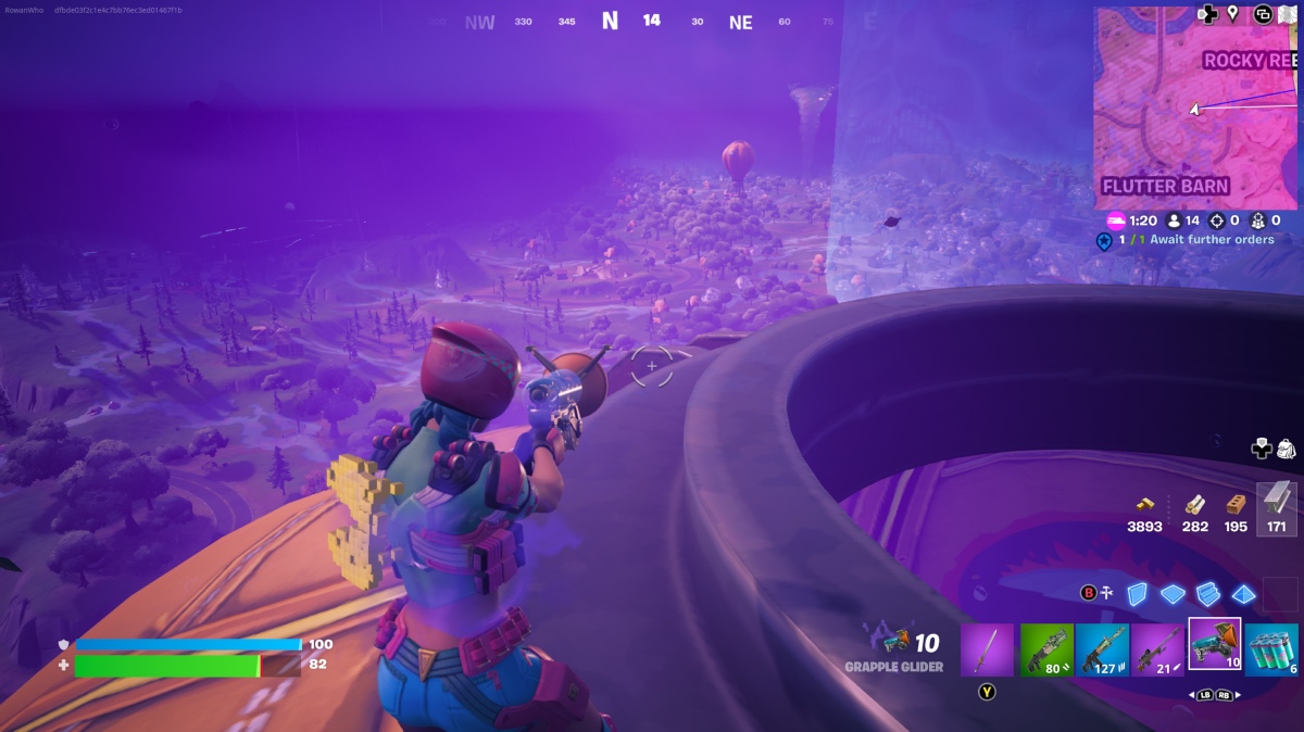 How to Glide 250 Meters With the Grapple Glider in Fortnite Touch