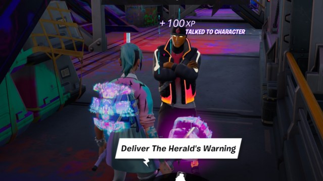 Where To Talk With Characters To Deliver Herald’s Warning in Fortnite