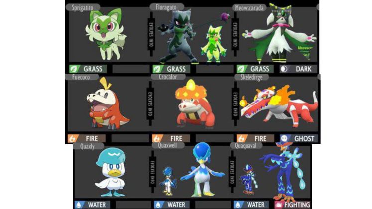All Leaked Starter Evolutions In Pokémon Scarlet and Violet - Touch