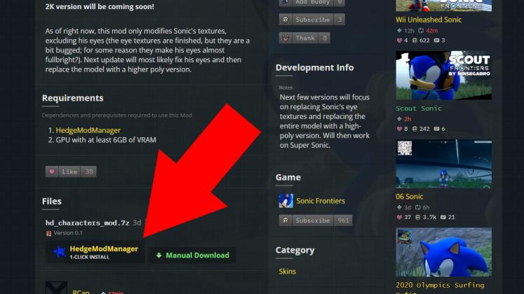 How To Mod Sonic Frontiers Guide Touch Tap Play