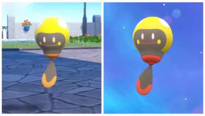 Tadbulb (regular and Shiny) in Pokemon Scarlet and Violet