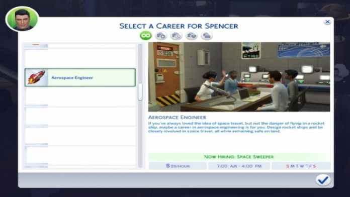 Aerospace Engineer career mod in Sims 4