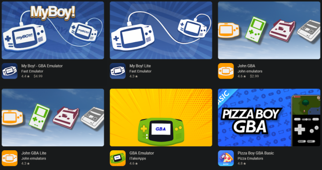 GBA emulator