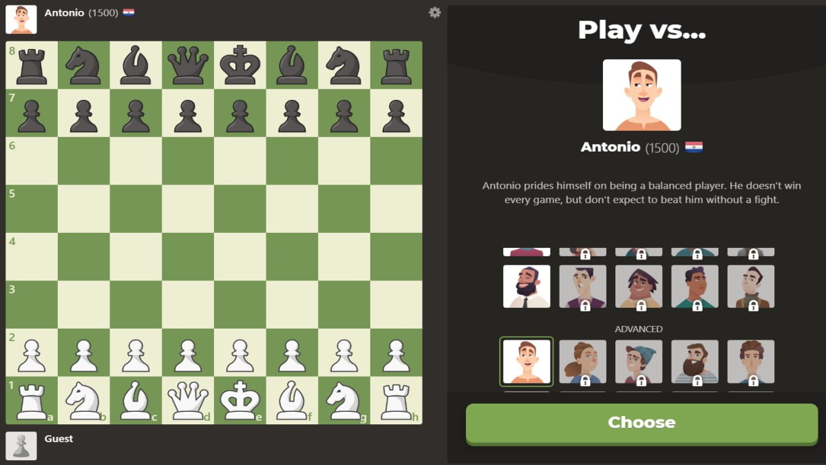 Antonio bot at Chess.com