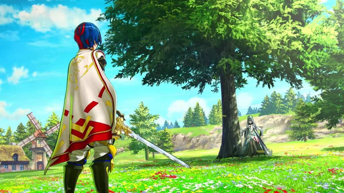Fire Emblem Engage Alear with a sword