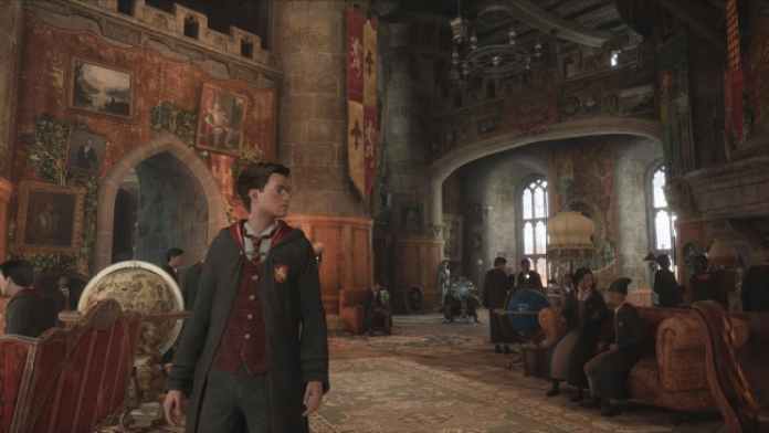 Gryffindor common room in Hogwarts Legacy