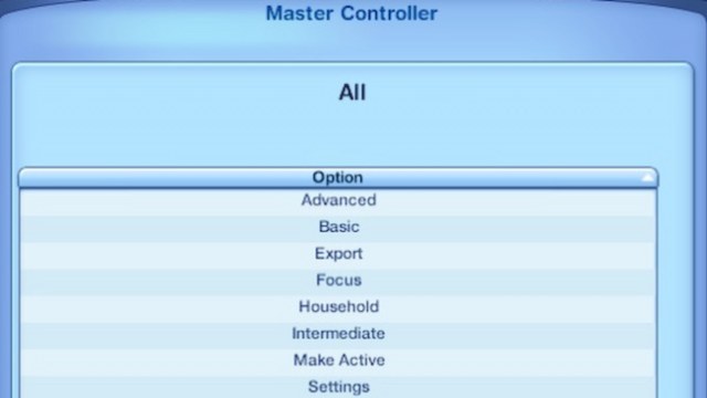 NRAAS Master Controller menu