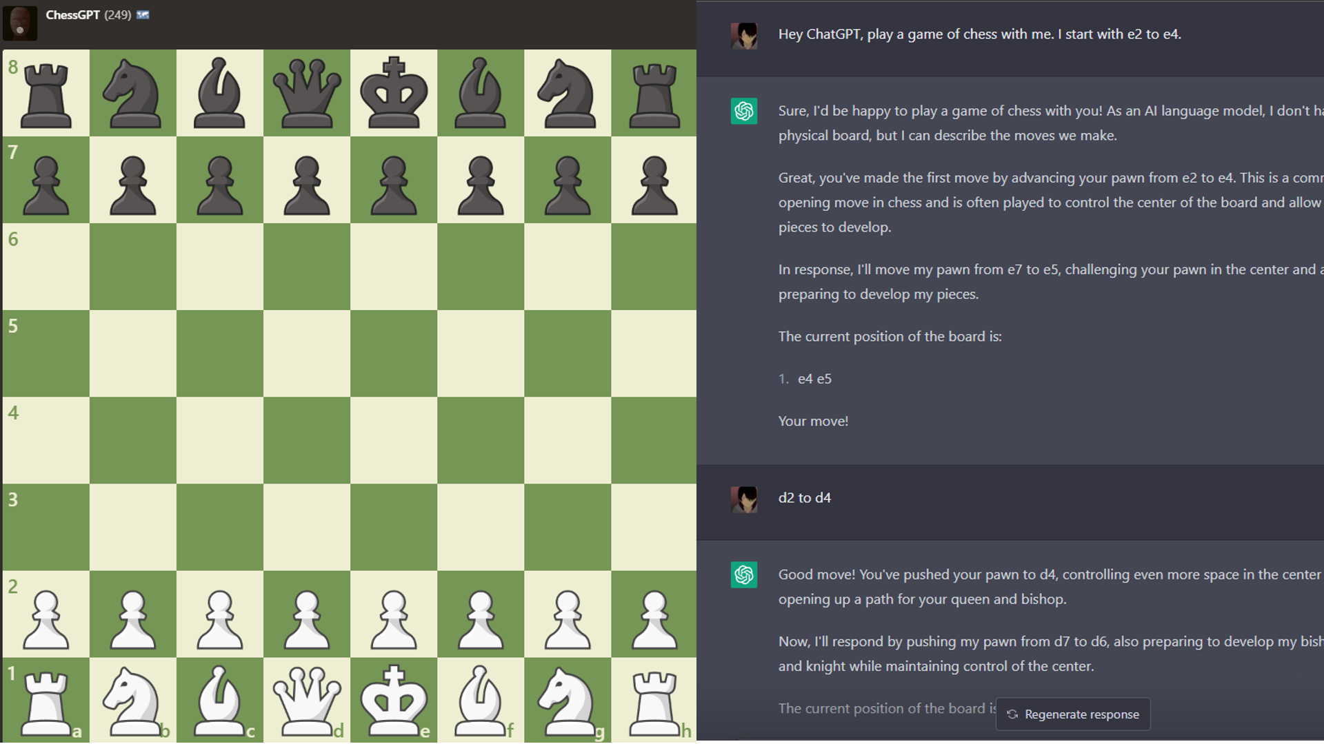 I tried playing chess with Chat gpt but it keeps getting confused. : r/ ChatGPT
