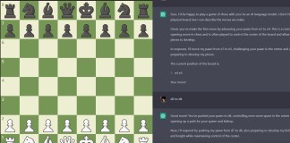 chess with chatGPT