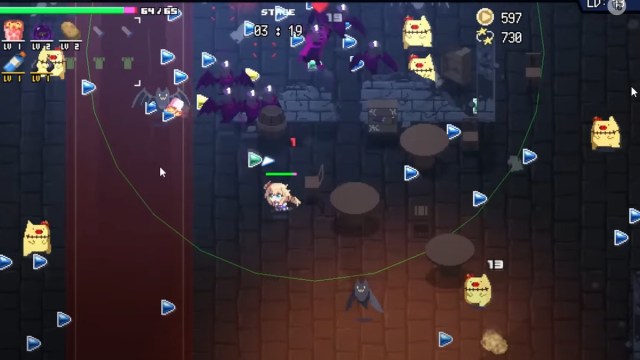 Haachama fighting Haatons in Holocure.