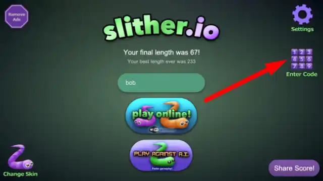 Slither IO redeem codes