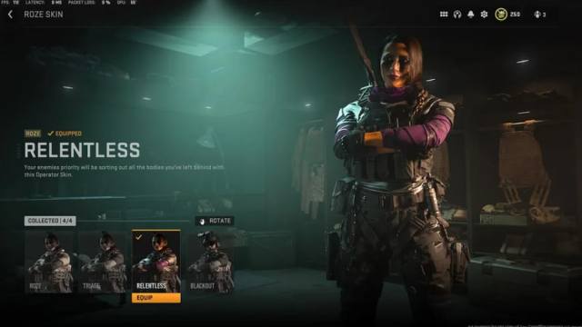 Roze's Relentless skin in Warzone 2