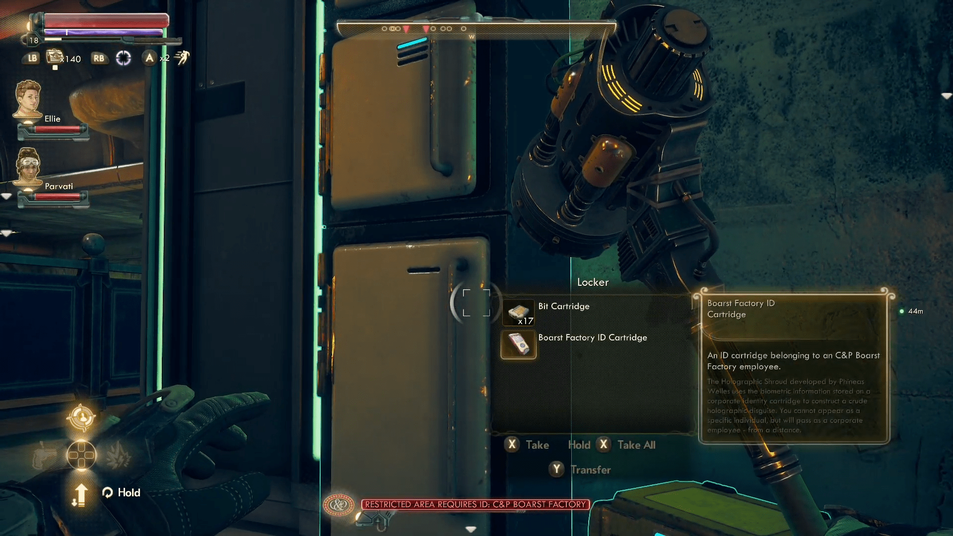 The Outer Worlds How to Use Holographic Shroud Touch, Tap, Play