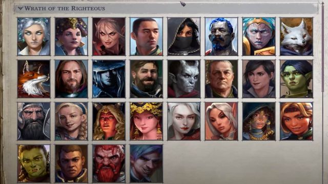 Pathfinder: Wrath of the Righteous Character Portraits